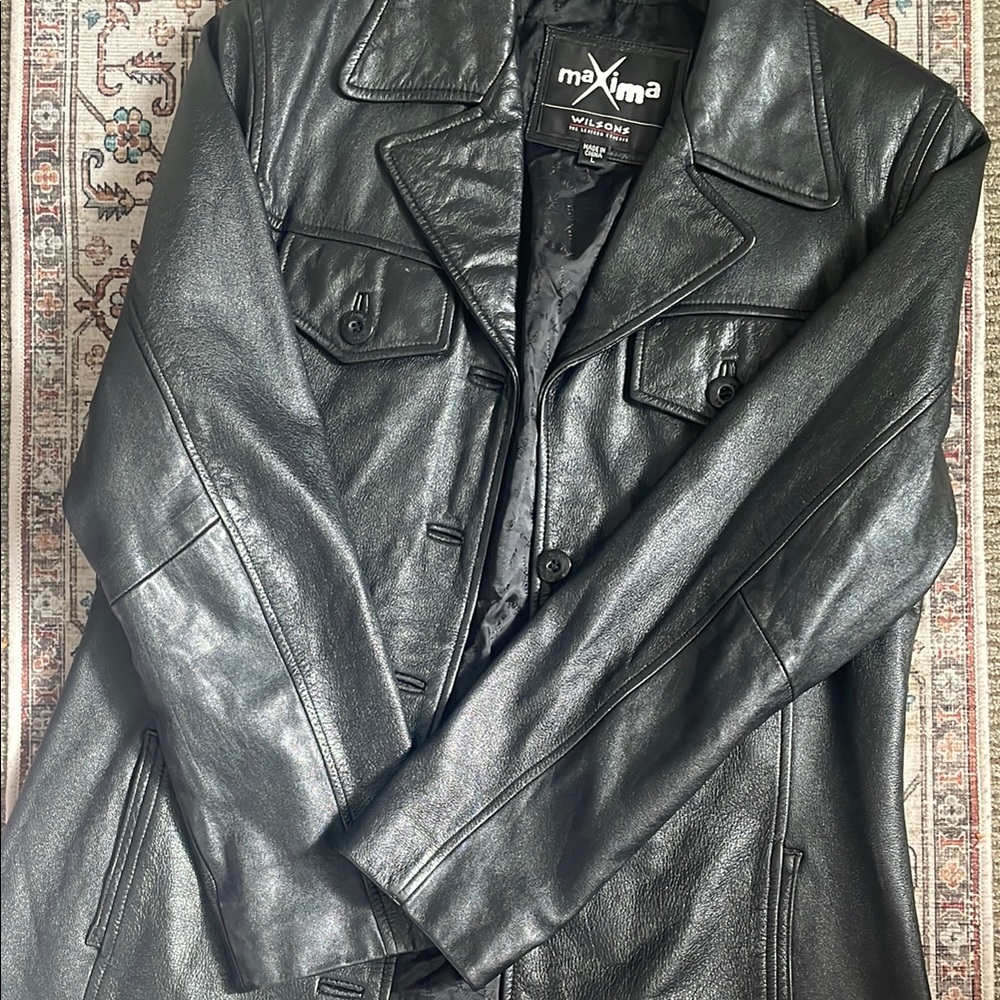 Wilsons Maxima Black Leather Jacket